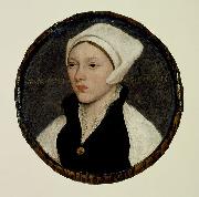 HOLBEIN, Hans the Younger Portrait of a Young Woman with a White Coif Spain oil painting artist